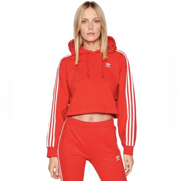 Adidas Adicolor Cropped Hoodie - Picture 8 of 15